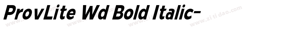 ProvLite Wd Bold Italic字体转换